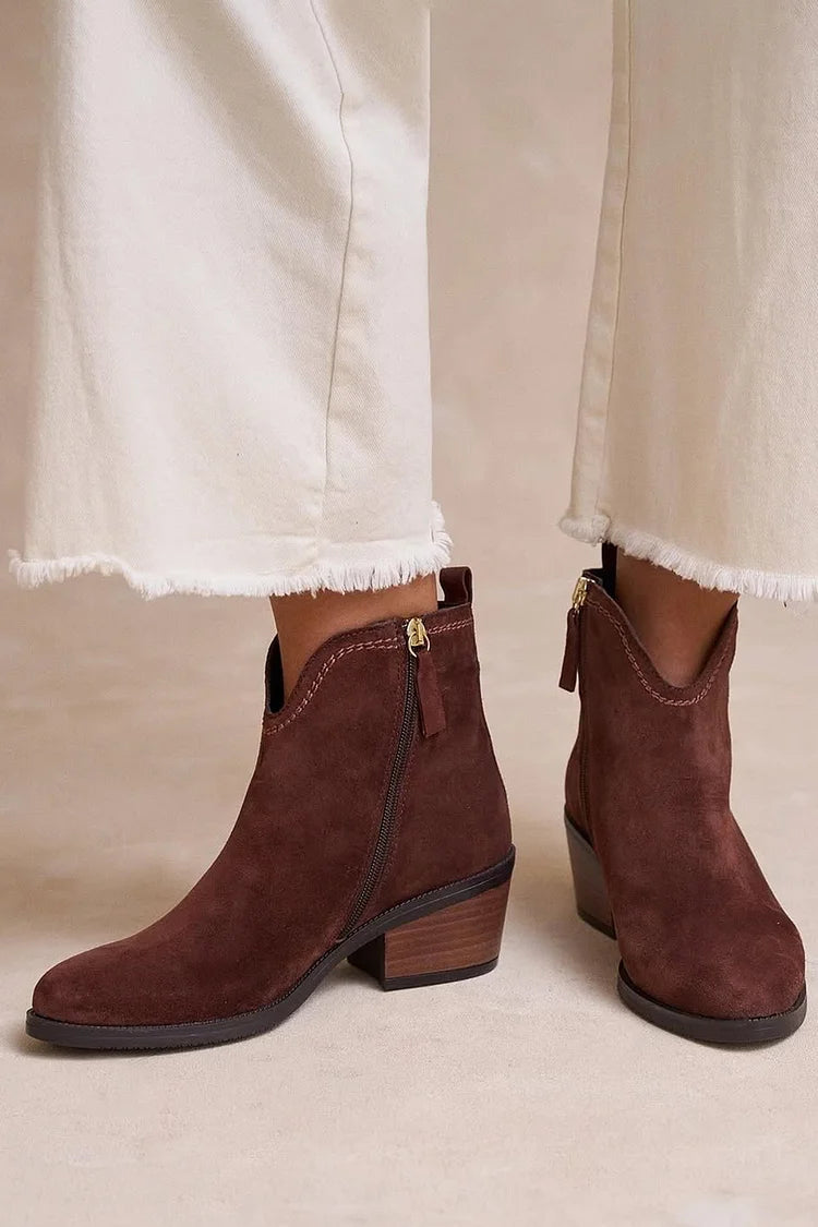 Céline™ | Elegantes Botines de Ante
