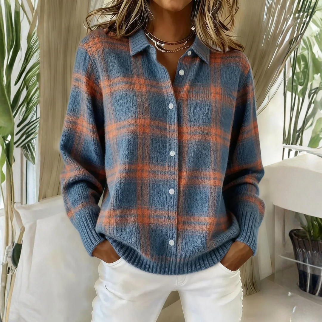 Grace | Cuadros Knit Cardigan