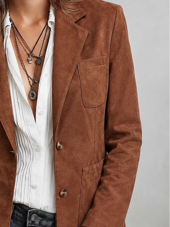 Marcelle | Vintage Brown Blazer