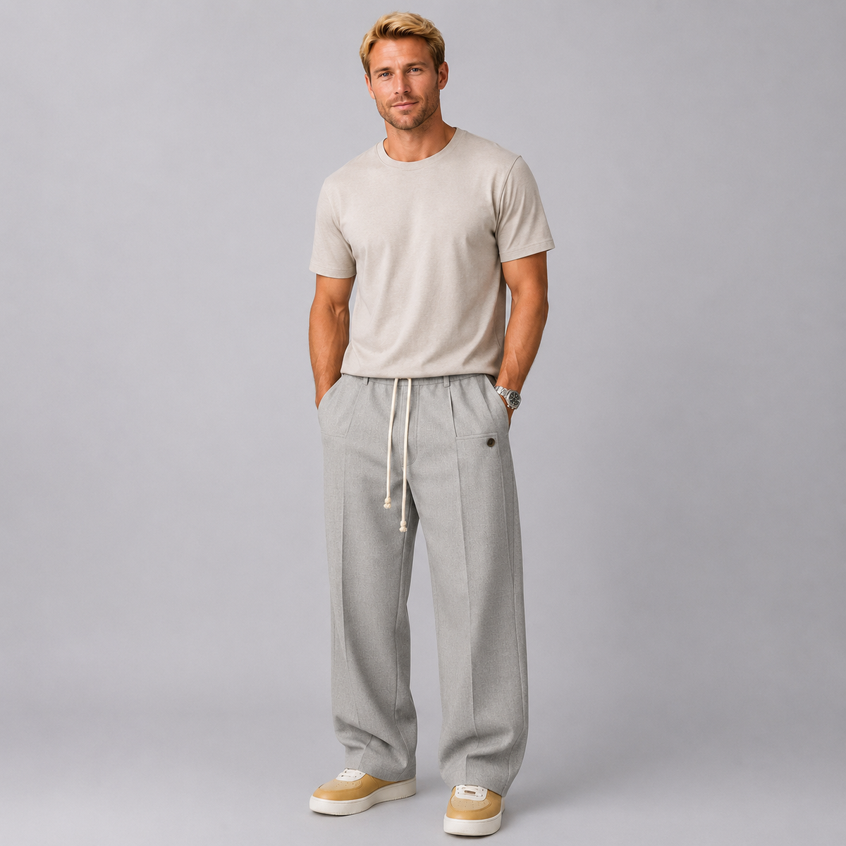MATEO | PANTALÓN ELEGANTE CON CORDÓN AJUSTABLE
