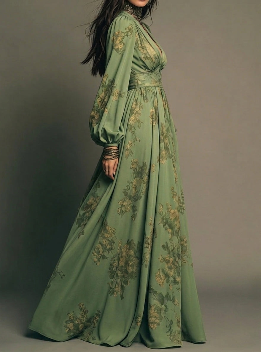 Lillian | Vestido Largo Floral Elegante
