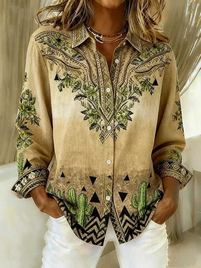 Adriana | Blusa Vintage de Estilo Floral
