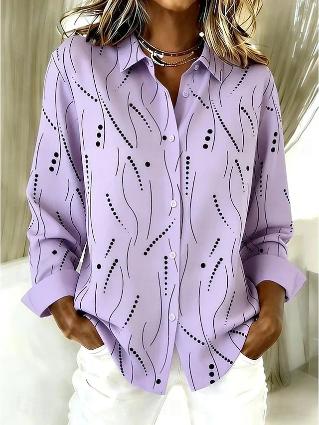 Daniela | Blusa Casual con Estampado Abstracto