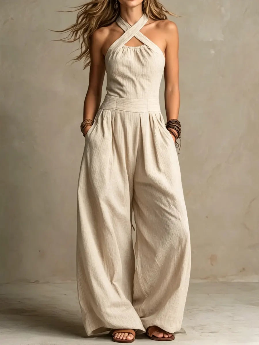 VELAMAR | MONO ELEGANTE CON ESCOTE CRUZADO
