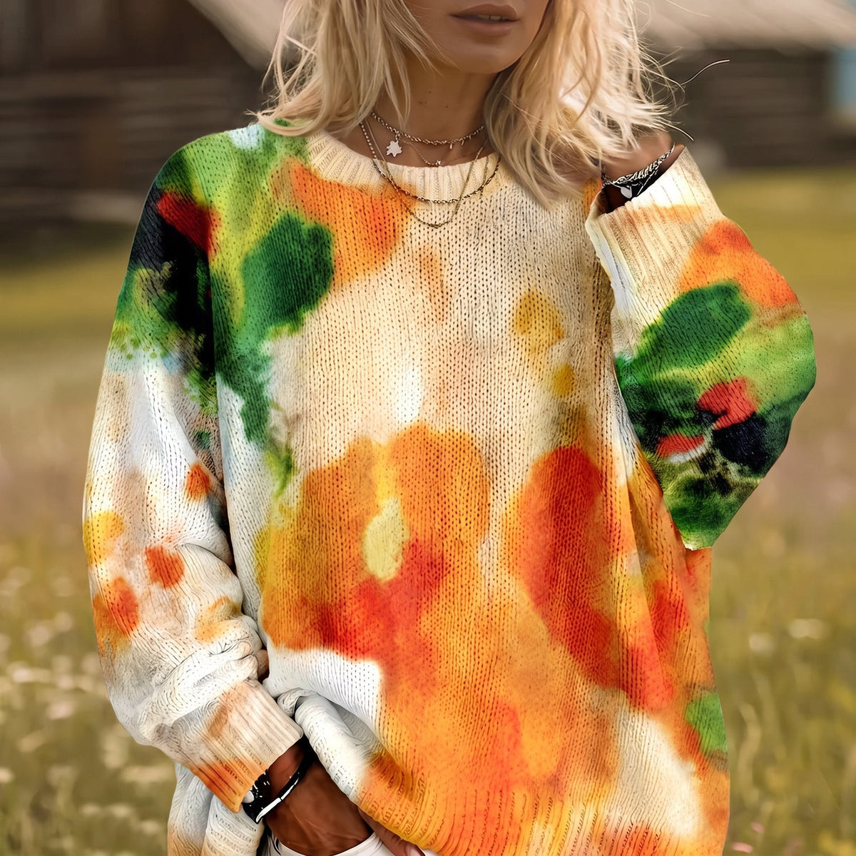 Juliette | Suéter Artístico de Estilo Relajado