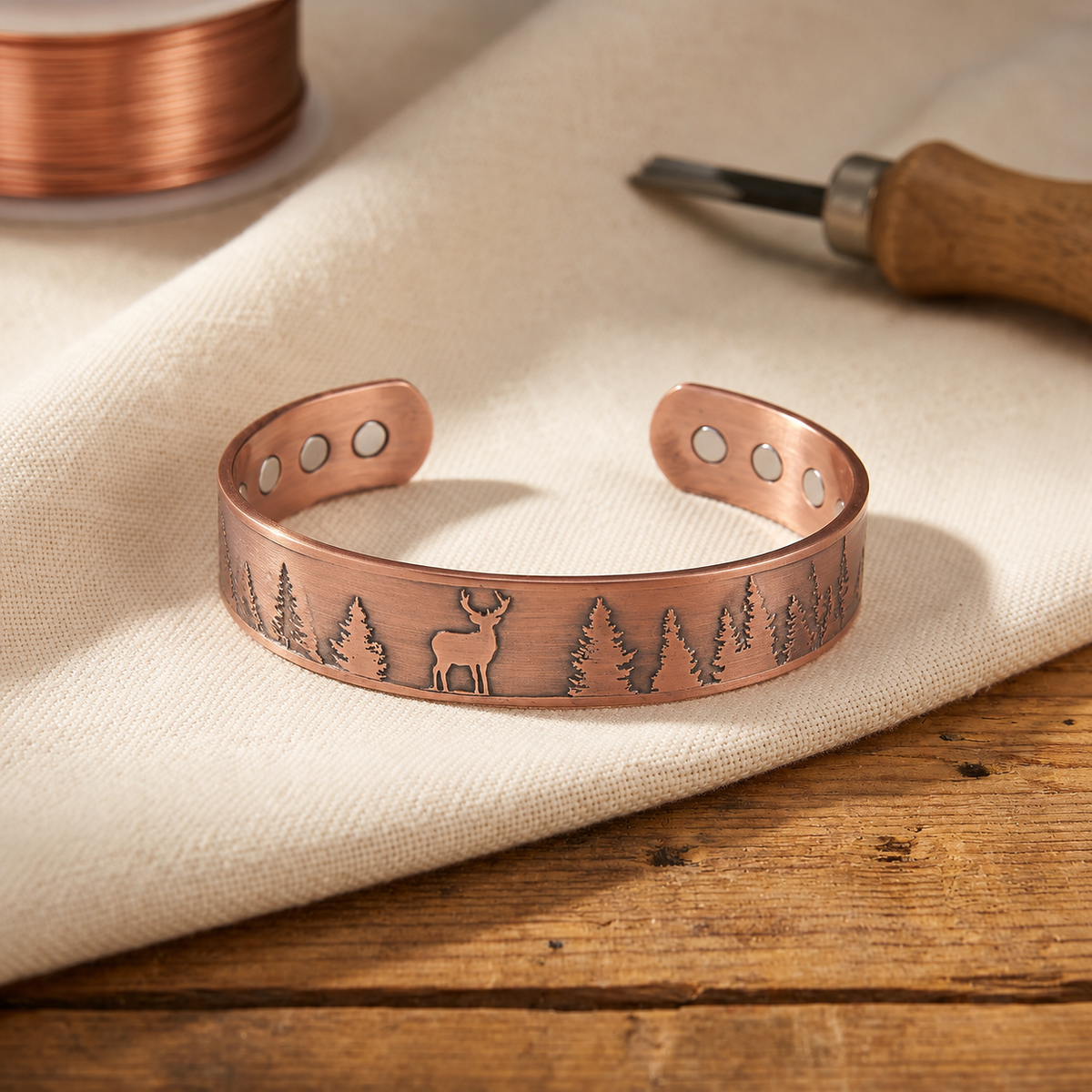 Pulsera de Cobre Orgulloso Ciervo