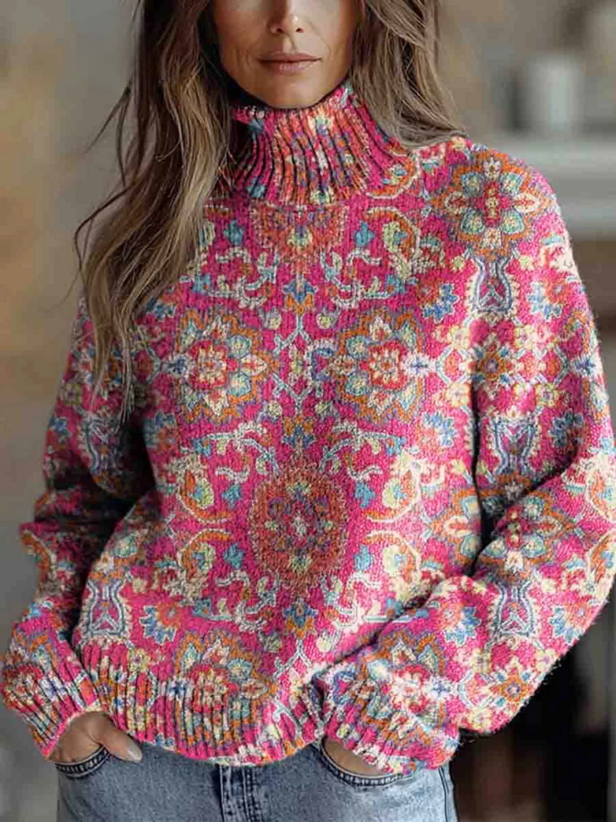 Mirabel | Suéter de Cuello Alto Decorativo