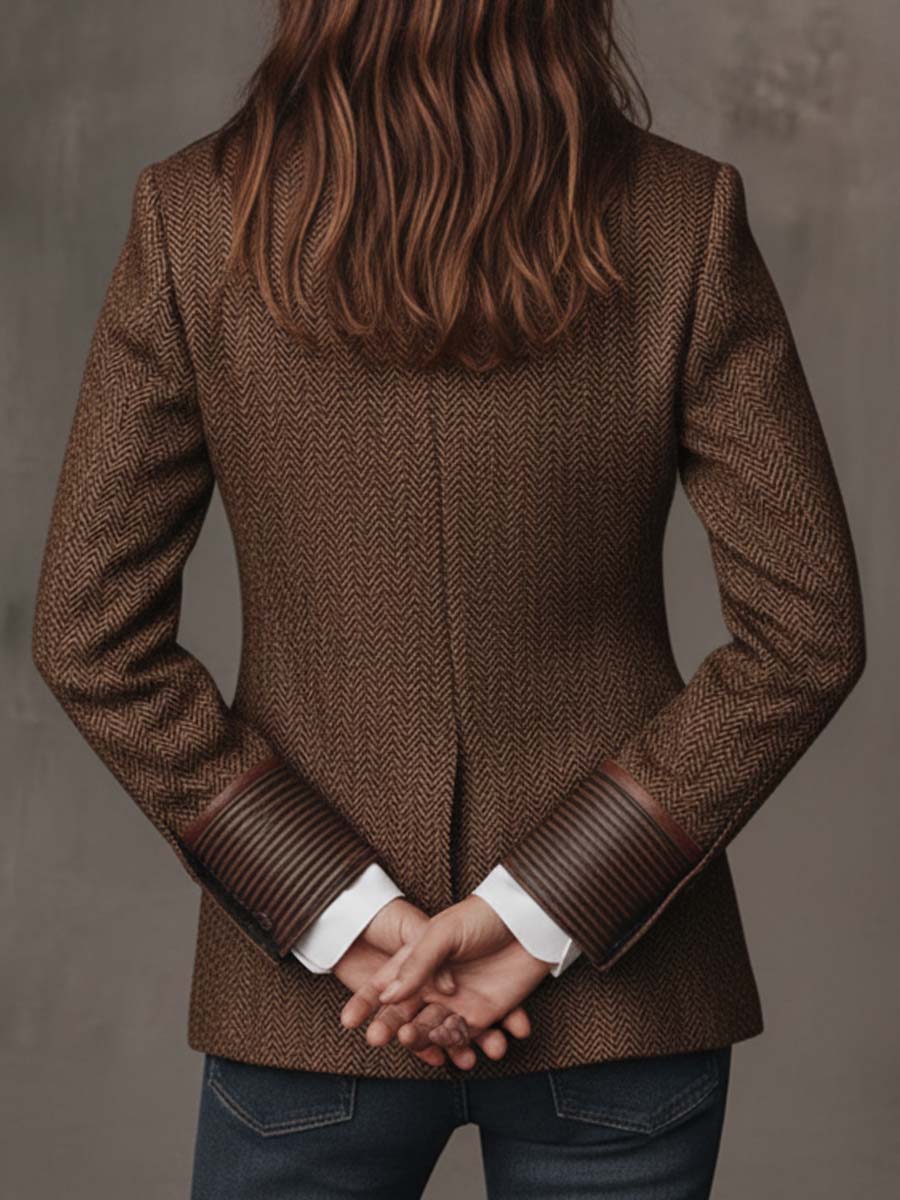 Gisèle | Blazer con Detalles de Estampado Chevron