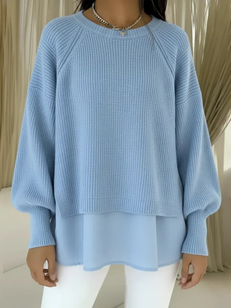 Laurel | Suéter de punto con dobladillo en capas elegantes