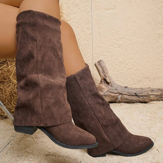 Noémie™ | Botas de Ante Altas