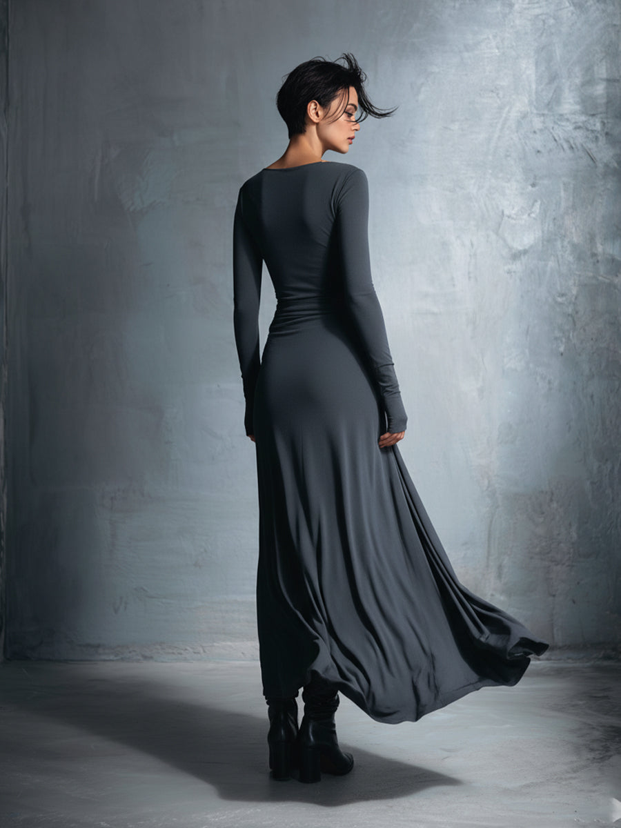Naiara ❘ Maxi vestido con nudo lateral