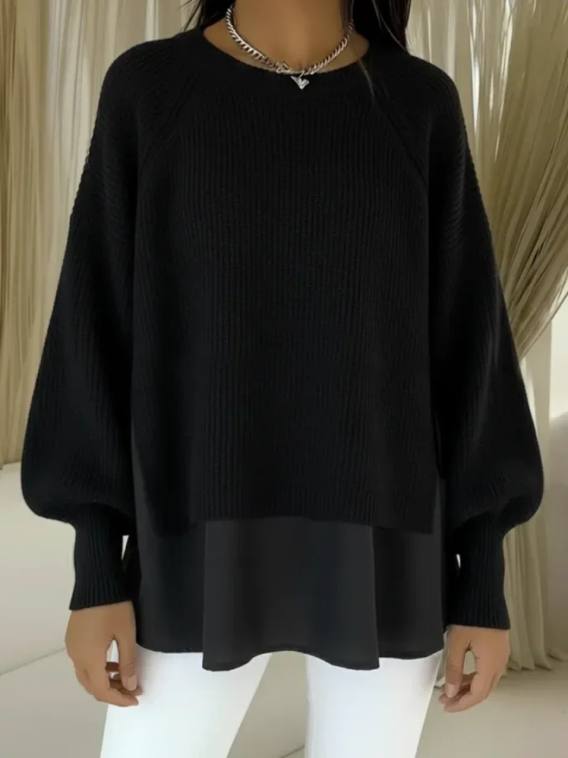 Laurel | Suéter de punto con dobladillo en capas elegantes