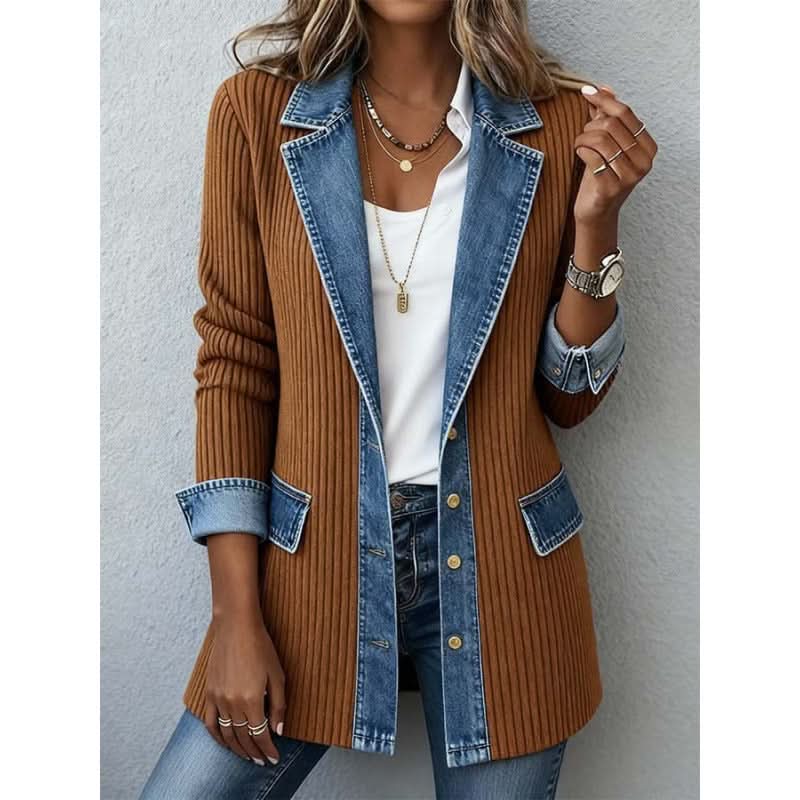 Celine | Chaqueta Entallada con Ribete Contraste