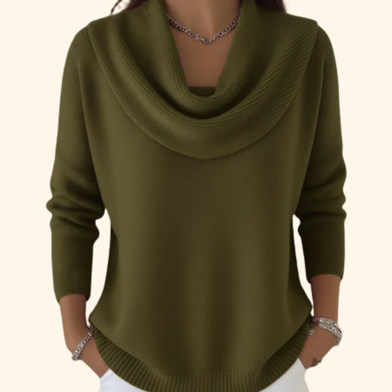 Darcy | Suéter de Cuello Drapado