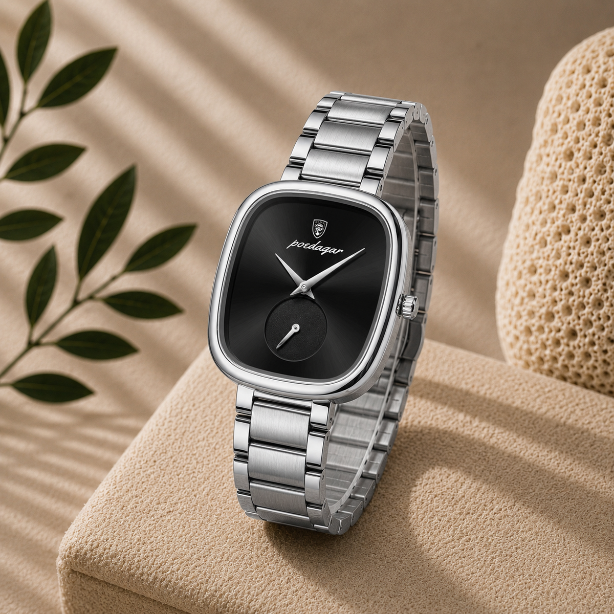Celeste Reloj Elegante de Acero Inoxidable