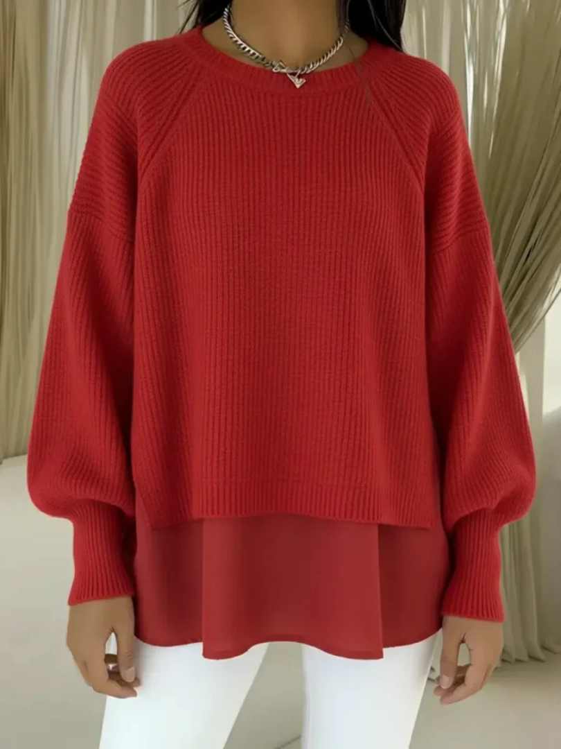Laurel | Suéter de punto con dobladillo en capas elegantes