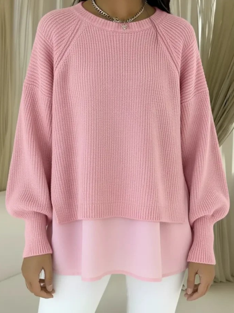 Laurel | Suéter de punto con dobladillo en capas elegantes