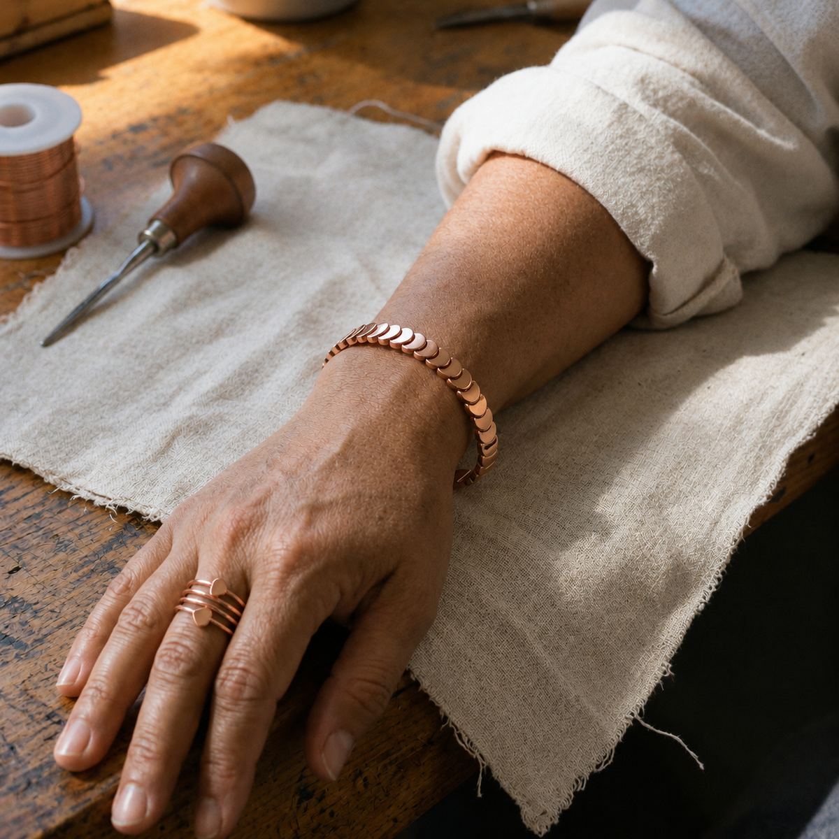 Set de Joyería de Cobre para el Día a Día