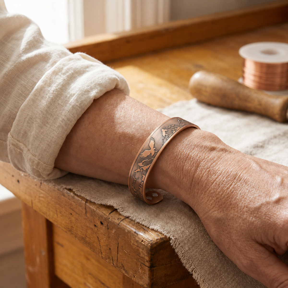 Pulsera de Cobre Águila Elevada