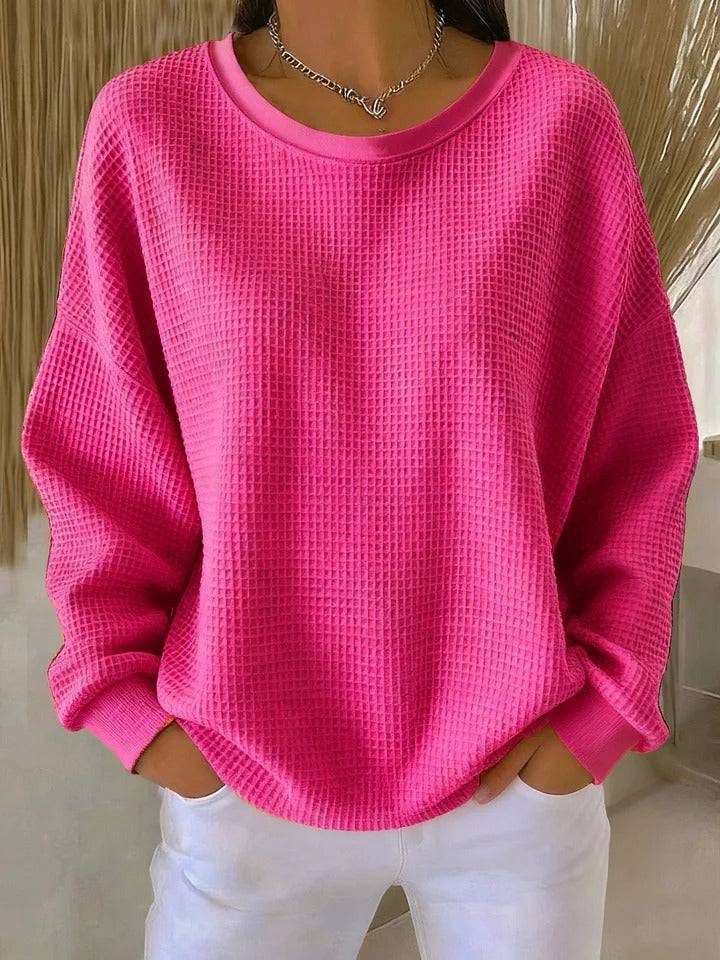 Cecilia | Suéter Relajado de Textura Waffle