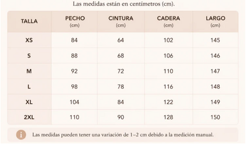 Tabla de tallas