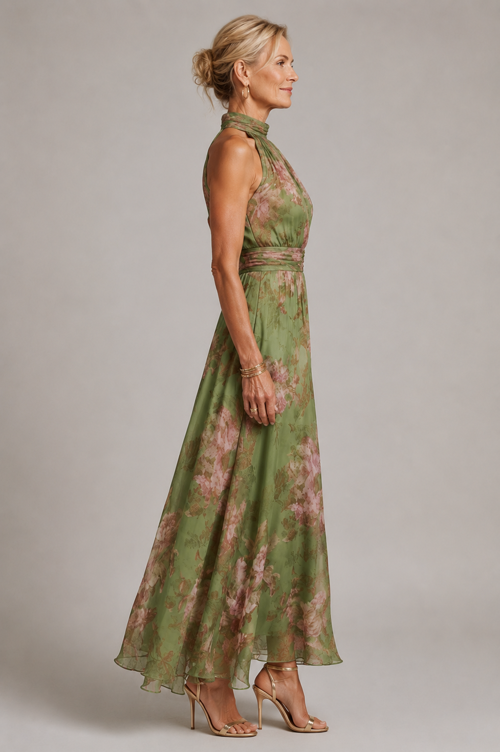 Julie | Vestido Floral de Cuello Halter