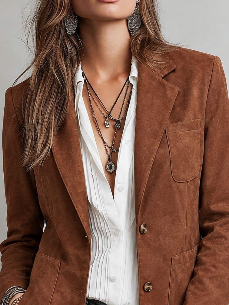 Marcelle | Vintage Brown Blazer