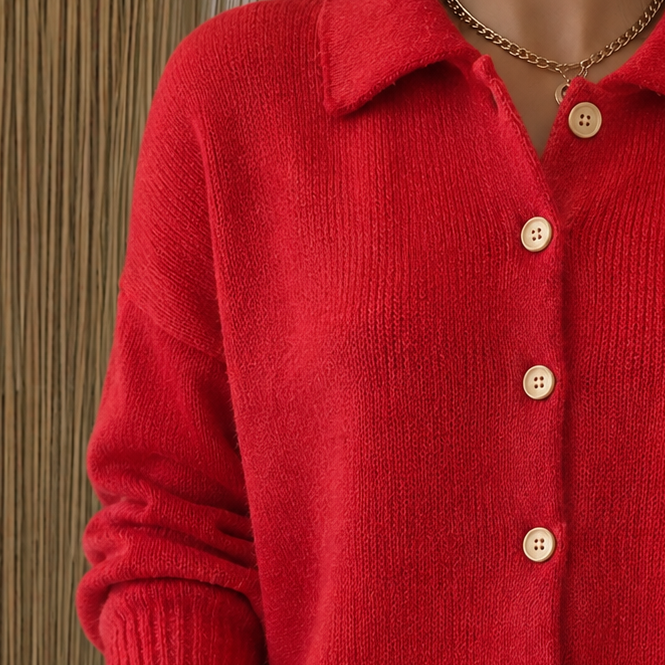 Vega | Chaqueta de Punto con Cuello Camisero