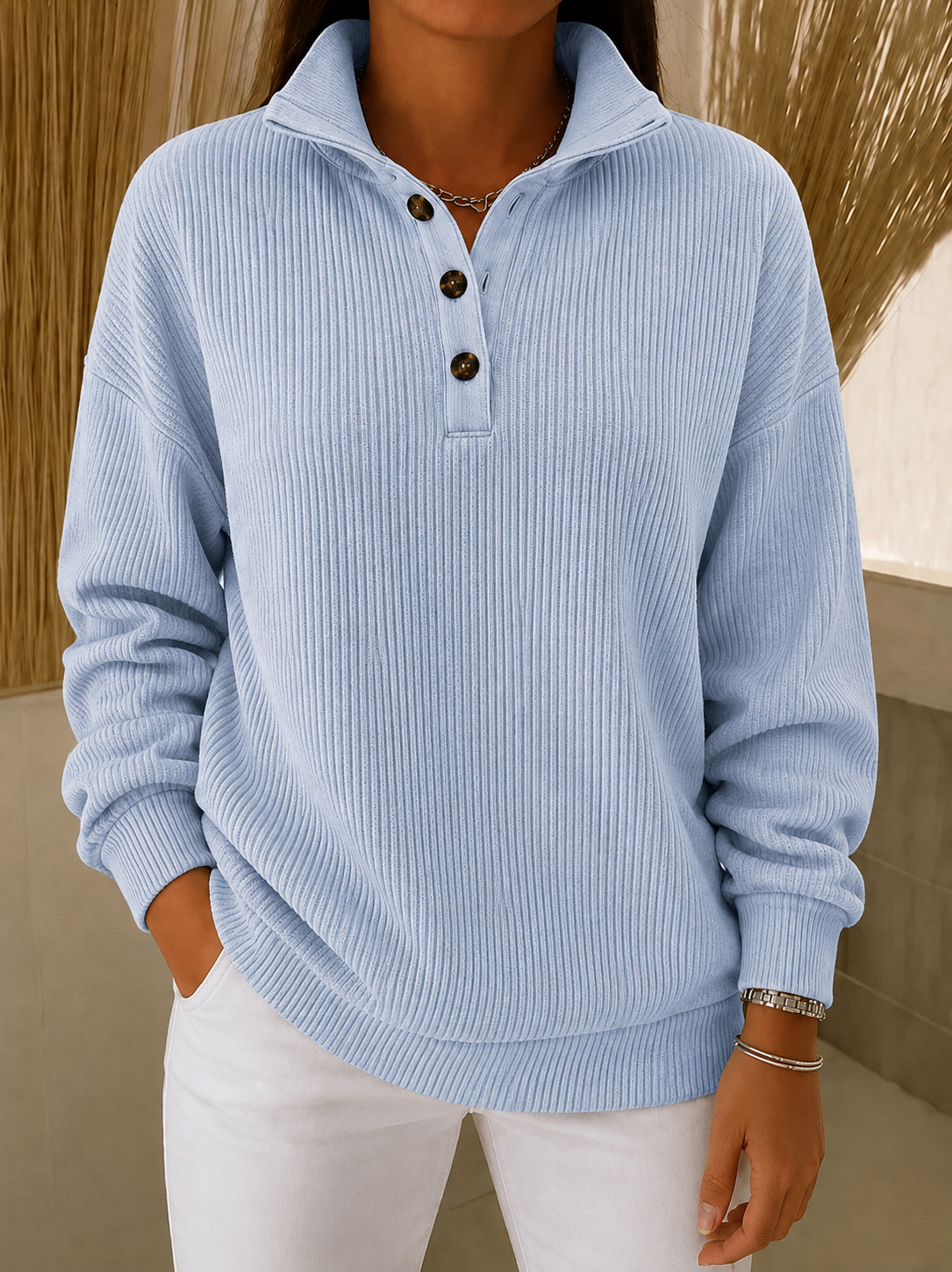 Amparo | Polo con Cuello de Pico