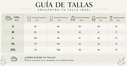 Tabla de tallas