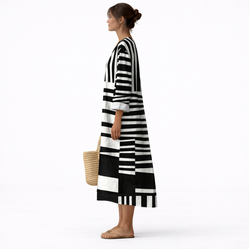 BIANCA™ | VESTIDO ESTAMPADO GRÁFICO