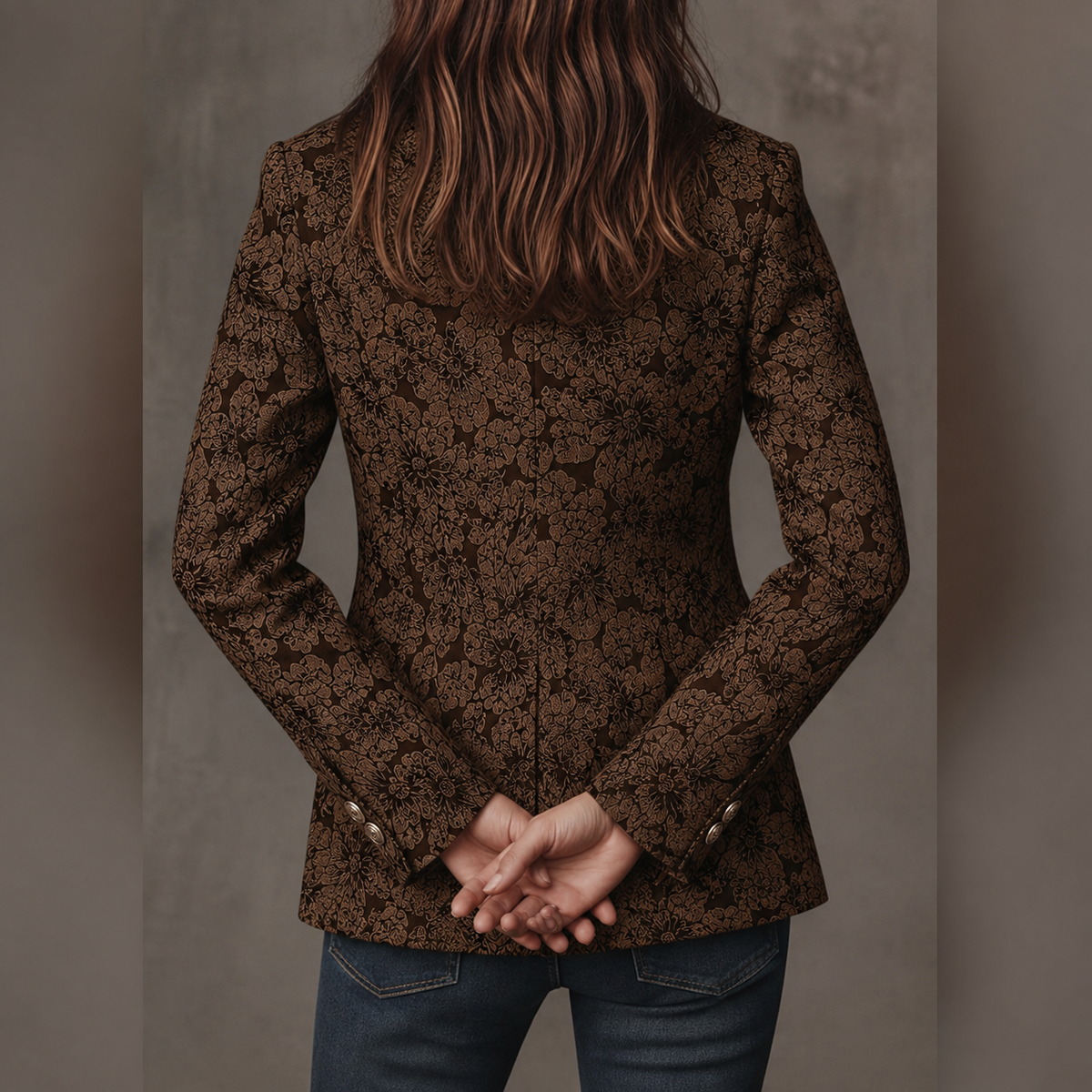 Estelle | Ajusted Jacquard Cashmere Blazer