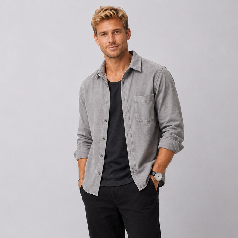DENNIS | SOBRECAMISA DE PANA PARA HOMBRE