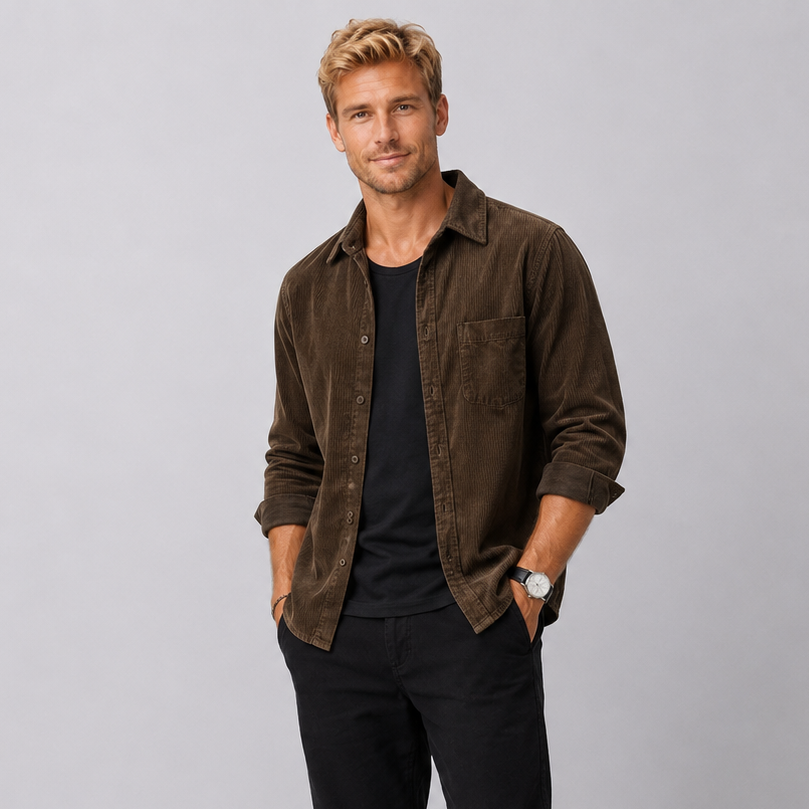 DENNIS | SOBRECAMISA DE PANA PARA HOMBRE