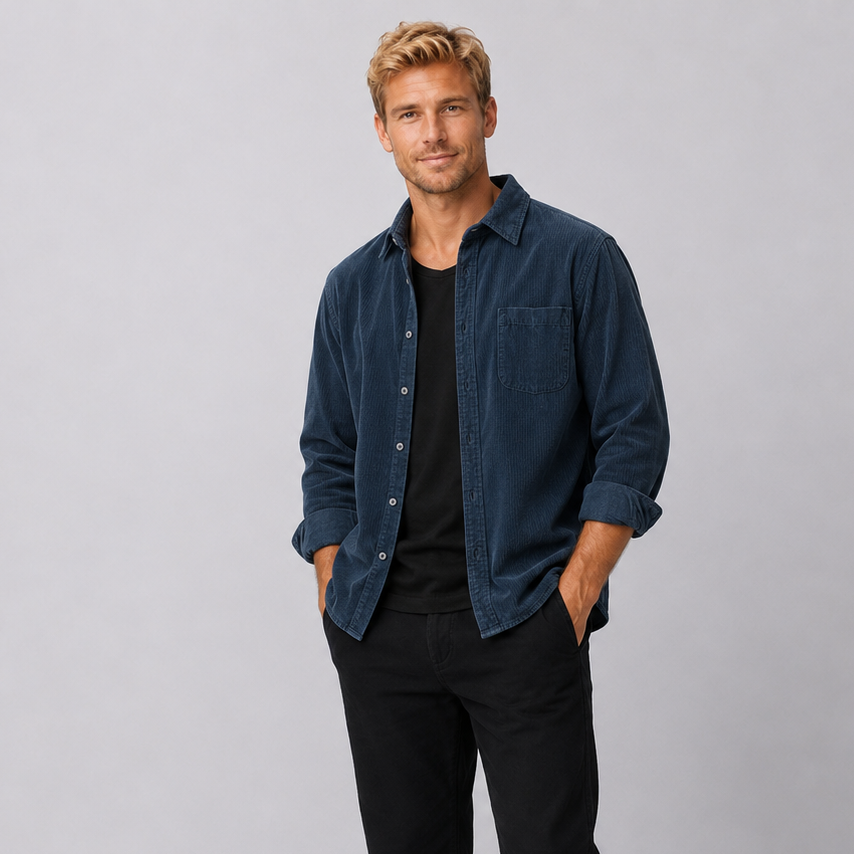 DENNIS | SOBRECAMISA DE PANA PARA HOMBRE