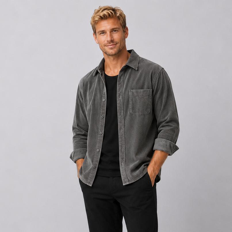 DENNIS | SOBRECAMISA DE PANA PARA HOMBRE