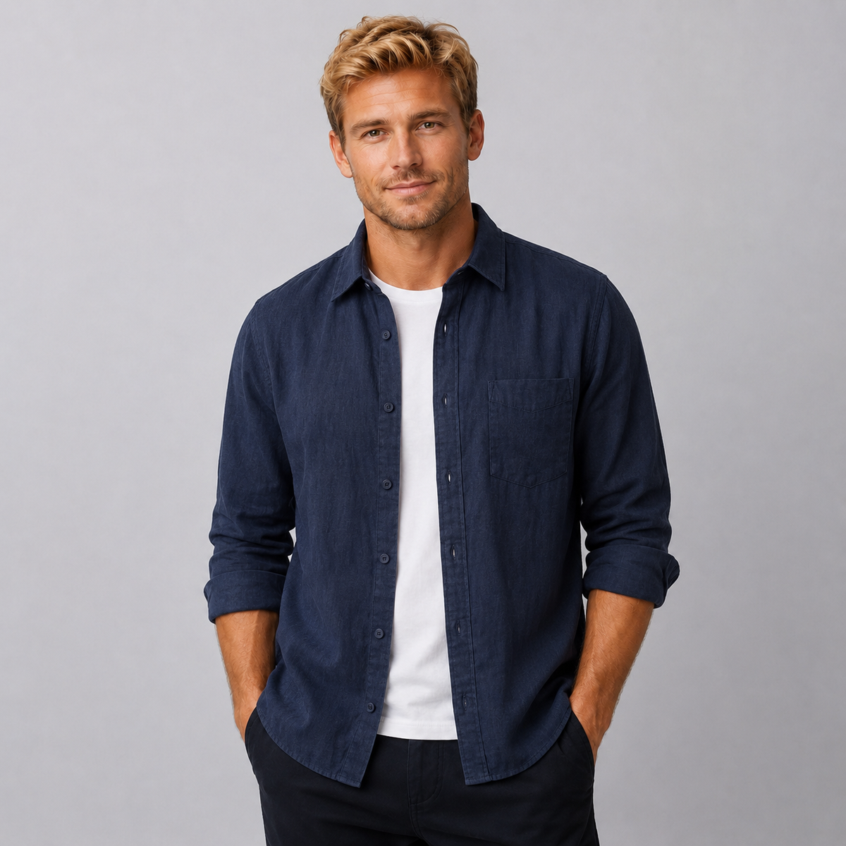 EZIO | CAMISA DE ALGODÓN CASUAL