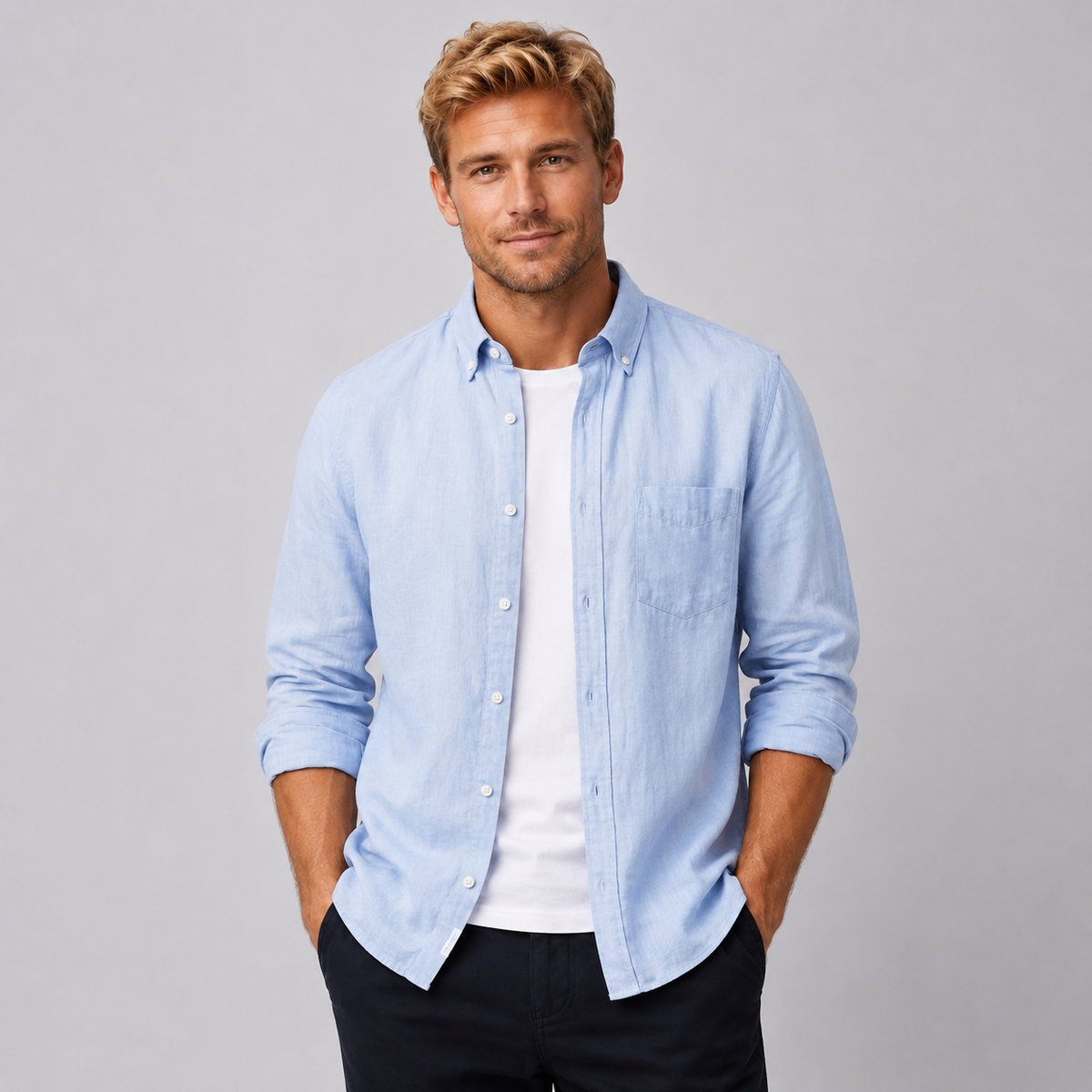 EZIO | CAMISA DE ALGODÓN CASUAL