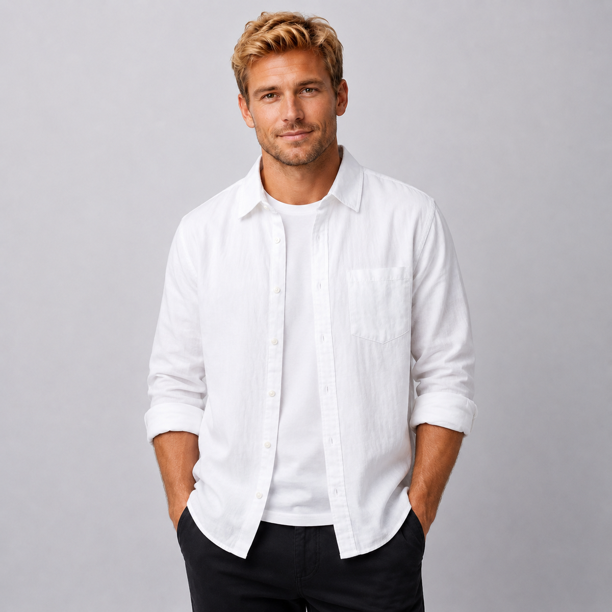 EZIO | CAMISA DE ALGODÓN CASUAL
