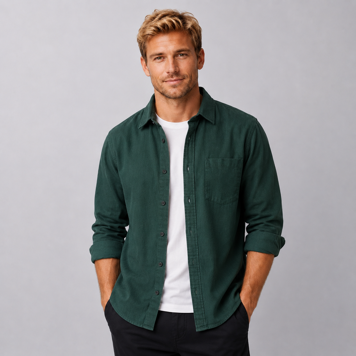EZIO | CAMISA DE ALGODÓN CASUAL