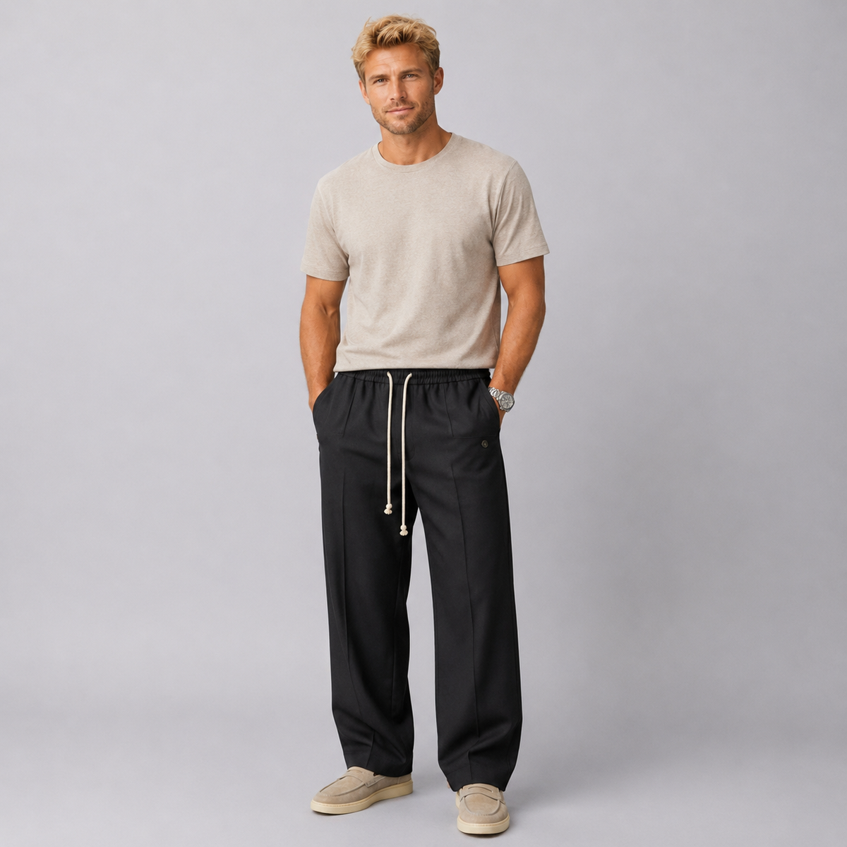 MATEO | PANTALÓN ELEGANTE CON CORDÓN AJUSTABLE