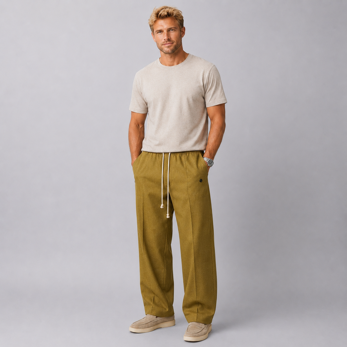 MATEO | PANTALÓN ELEGANTE CON CORDÓN AJUSTABLE