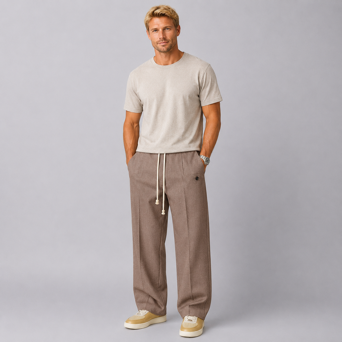MATEO | PANTALÓN ELEGANTE CON CORDÓN AJUSTABLE