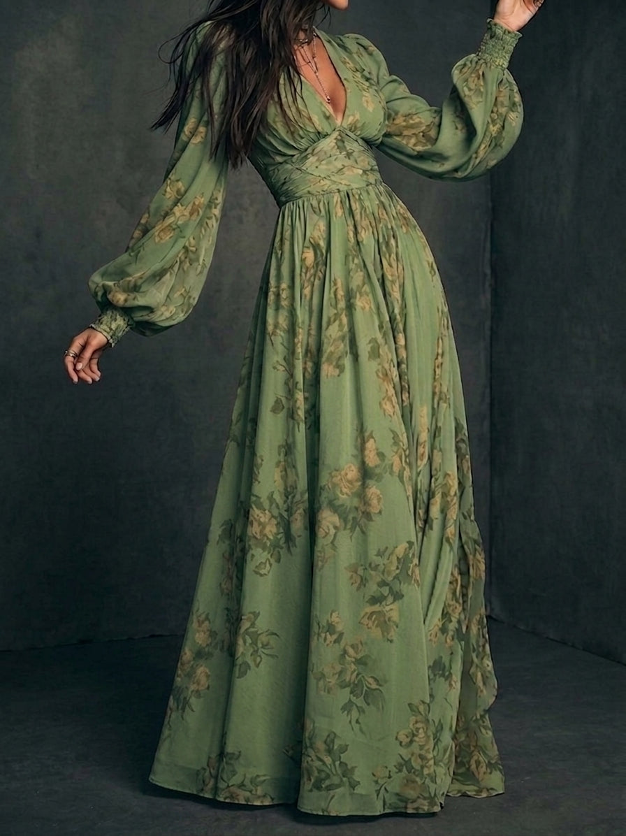 Lillian | Vestido Largo Floral Elegante