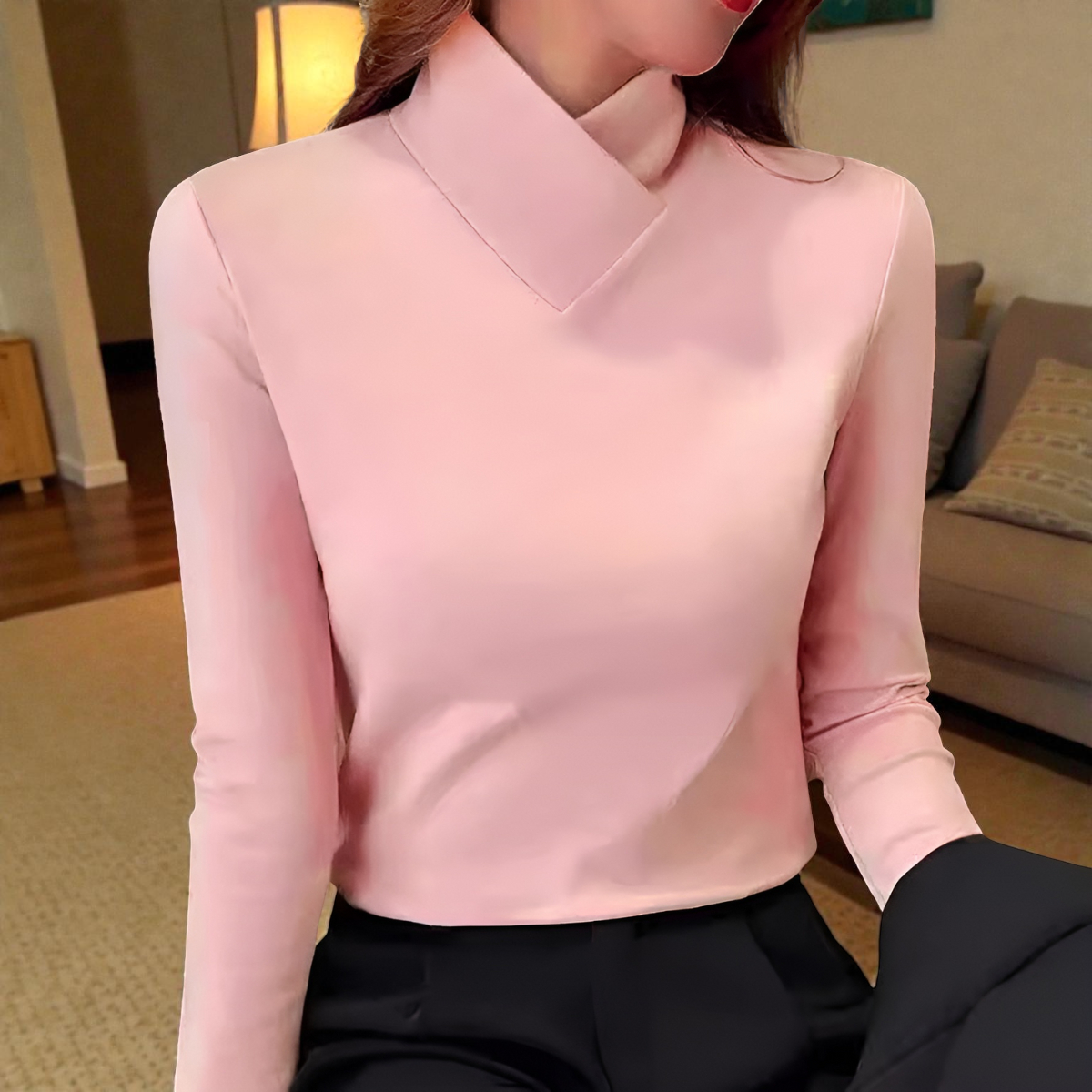 Corinna | Elegante Top de Cuello Alto