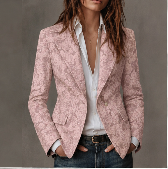 Estelle | Ajusted Jacquard Cashmere Blazer