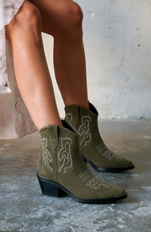 Élise™ | Botines Cortos de Ante Suave