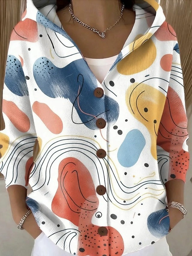Jivara | Cárdigan Artístico con Capucha en Patchwork