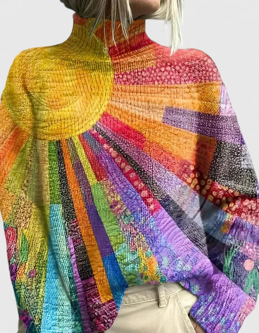 Clara | Suéter Artístico de Cuello Alto