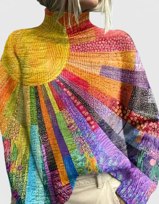 Clara | Suéter Artístico de Cuello Alto